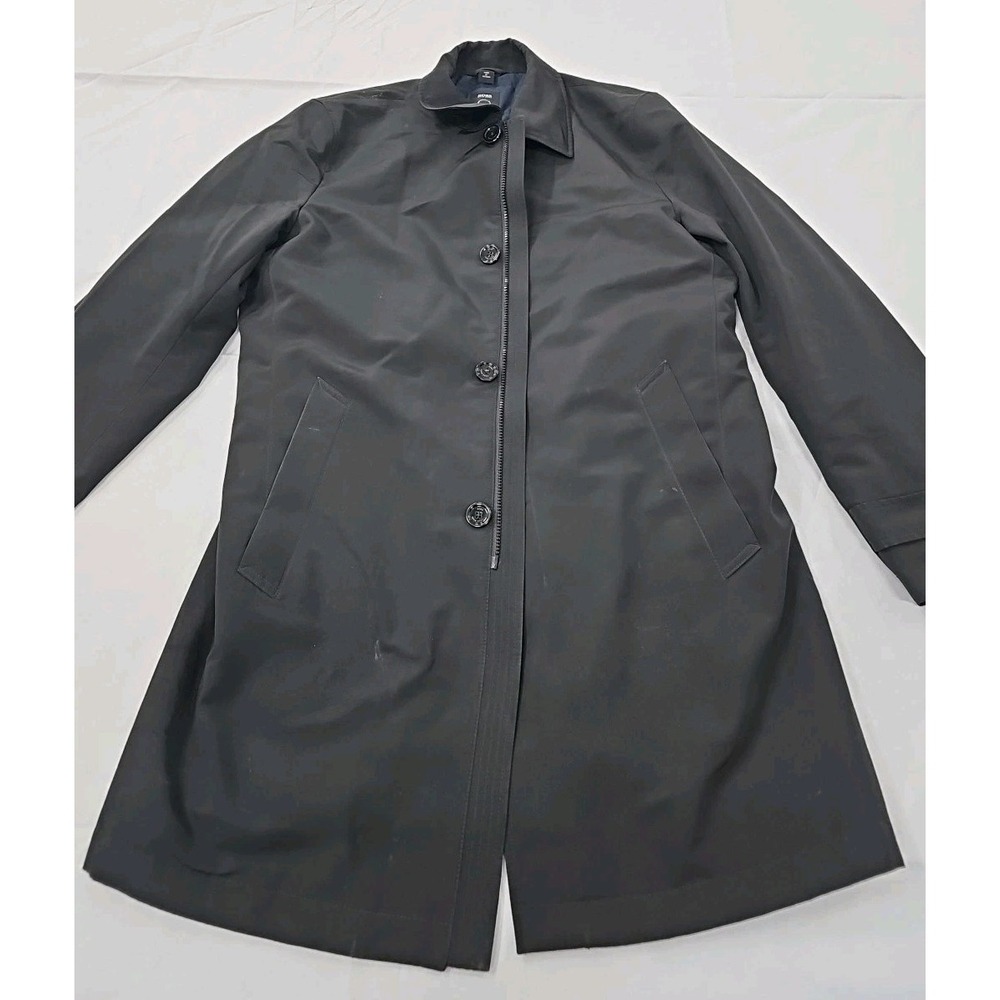 Hugo Boss Men's "Dain4" Black Car Zip Up Button Down Coat